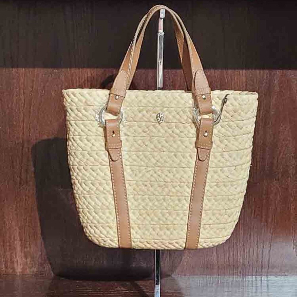 NWT- Helen Kaminski Pinimil S Bridle – Raffia Tote Bag – Natural/Tan (#800) - Picture 1 of 4